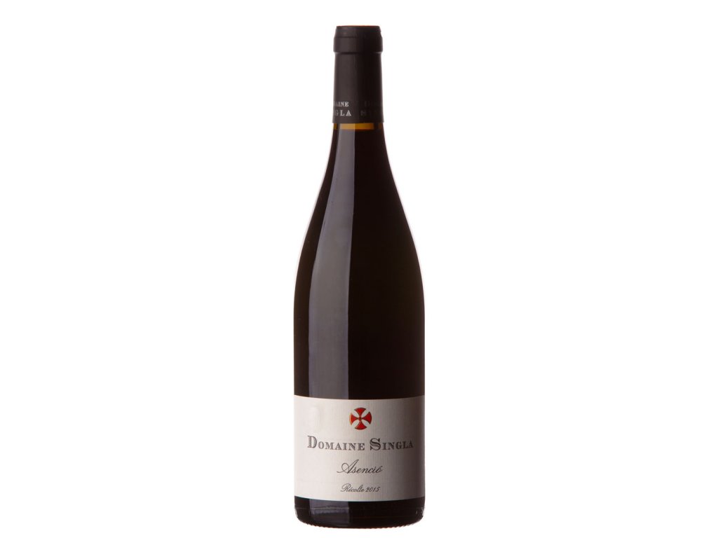 Lahev červeného vína Asencio, Côtes du Roussillon Villages AOC, Singla