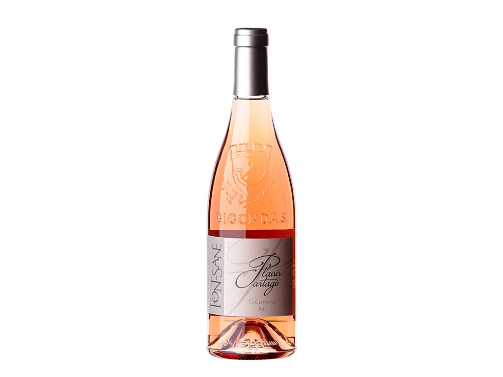 Láhev růžového vína Gigondas AOC, Plaisir Partagé - rosé - Domaine de Font Sane