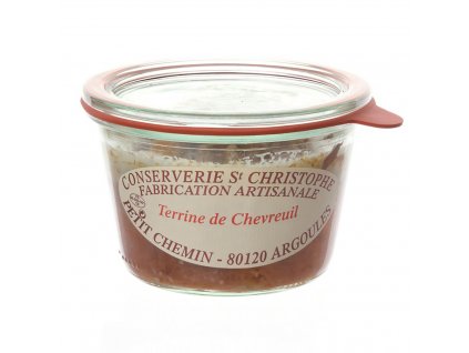 Zavařovací sklenice s Srnční terinou - Conserverie St Christophe