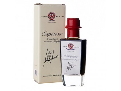 Lahvička s Aceto balsamico Saporoso - Balsamikový ocet Acetaia Malpighi s papírovou krabičkou