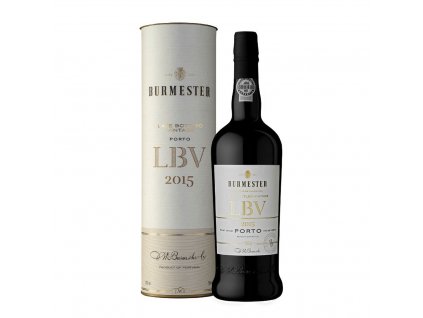 Láhev portského vína Portské víno Burmester Late Bottled Vintage Burmester v tubě