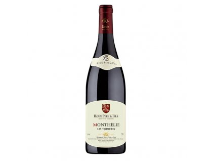Láhev červeného vína Monthélie AOC, Les Toisieres, Domaine Roux