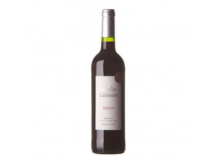 Láhev červeného vína Merlot IGP - Domaine Lasserre