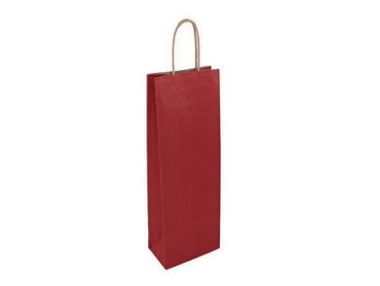 Taška na víno červená 14x8x39