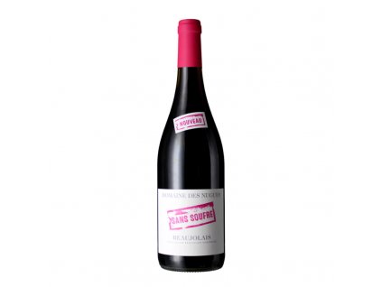 Láhev červeného vína Beaujolais AOC Nouveau Sans Soufre - Domaine des Nugues