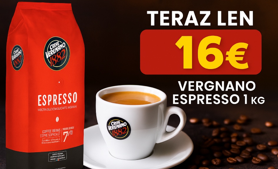 Vergnano Espresso 1kg - teraz len 16eur