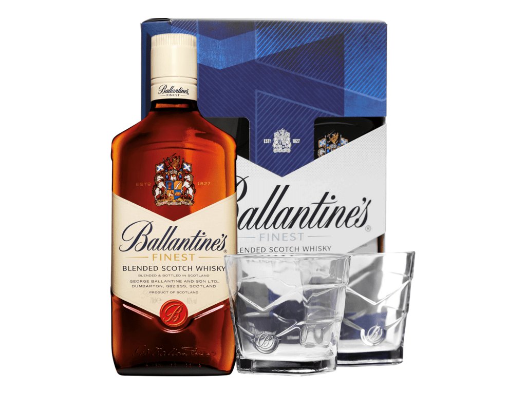 Ballantine's + 2 poháre 40% 0,7l