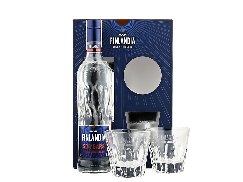 Finlandia + 2 poháre 40% 0,7l