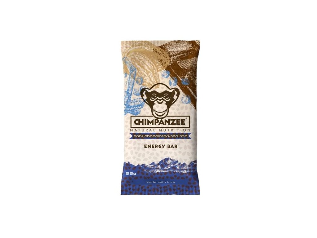Chimpanzee Energy Bar Dark Chocolate & Sea Salt 55g