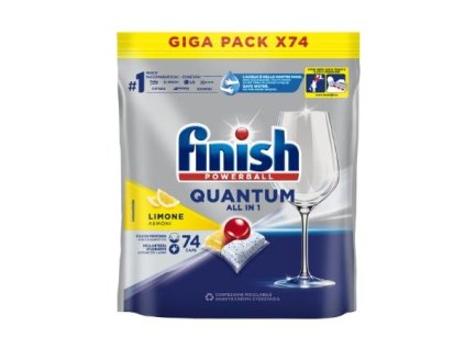 Finish Quantum All in 1 Lemon tablety do umývačky 74ks