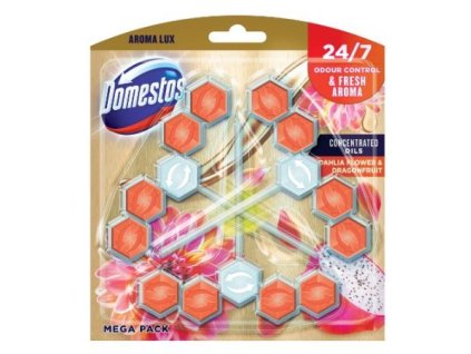 Domestos Aroma Lux Dahlia Flower&Dragonfruit tuhý WC blok 3x55g