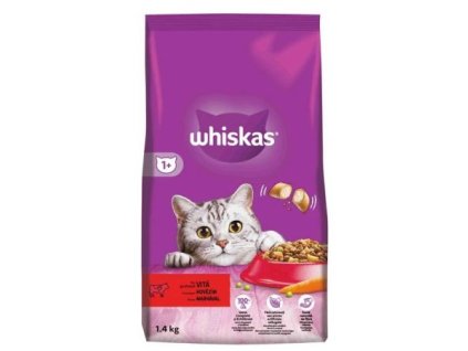 Whiskas granule pre mačky - hovädzie 1,4kg