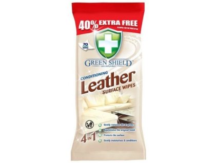 Greenshield Leather 4v1 vlhčené obrúsky 70ks