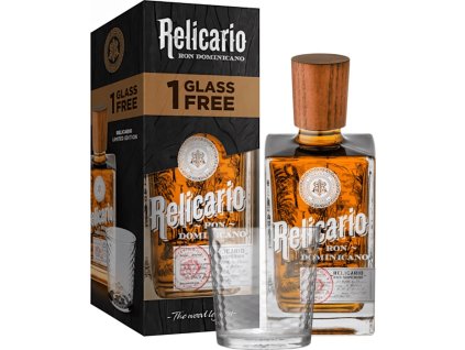 Relicario Ron Dominicano Superior + pohár 40% 0,7l
