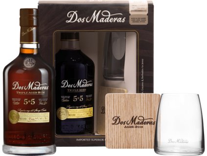 Dos Maderas PX 5+5 + pohár + podložka 40% 0,7l