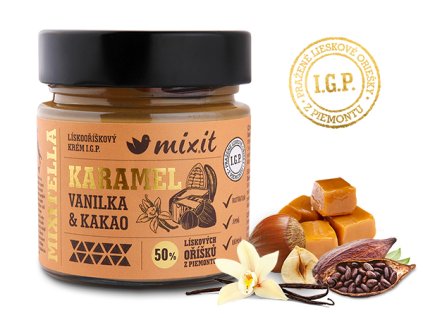 Mixit Mixitella Premium - Lieskový oriešok z Piemontu s karamelom - 200g