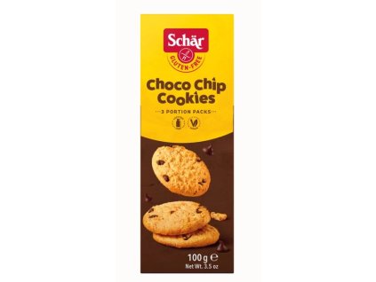 Schär Choco Chip Cookies bezlepkové sušienky s kúskami čokolády (100g)