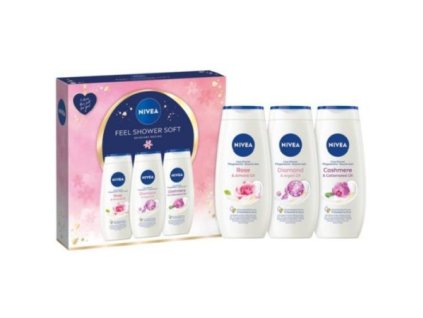 Nivea Feel Shower Soft dámsky darčekový set 3ks