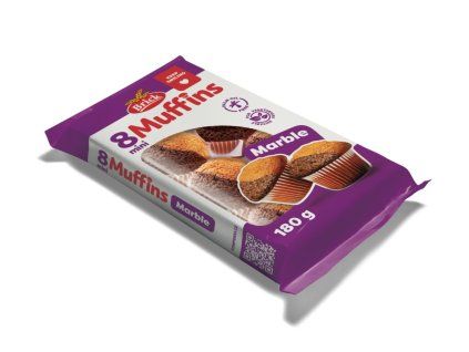 Brick mini muffiny mramorové 180g (8 ks)