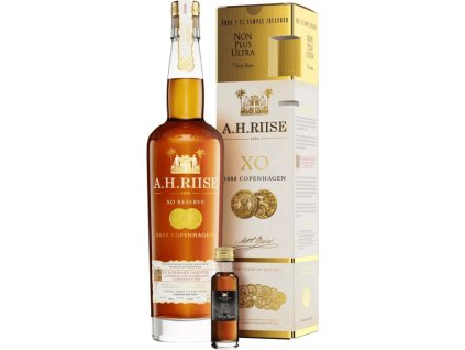 A.H. Riise 1888 Copenhagen Medal s miniatúrou Non Plus Ultra 40% 0,72l