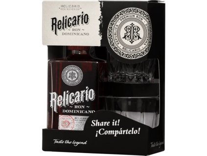 Relicario Ron Dominicano Superior s 2 pohármi 40% 0,7l