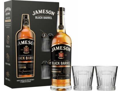 Jameson Black Barrel s 2 pohármi 40% 0,7l