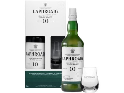 Laphroaig 10-ročná s pohárom 40% 0,7l