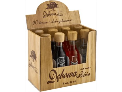 Dębowa - Oak Vodka Zwierzaki 8x0,05l 40% 0,4l