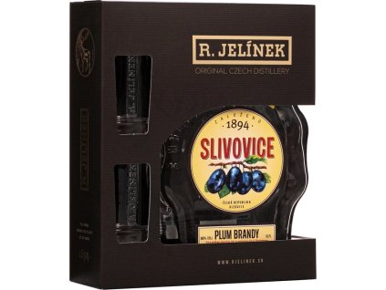 Rudolf Jelínek Slivovica s 2 pohármi 50% 0,7l