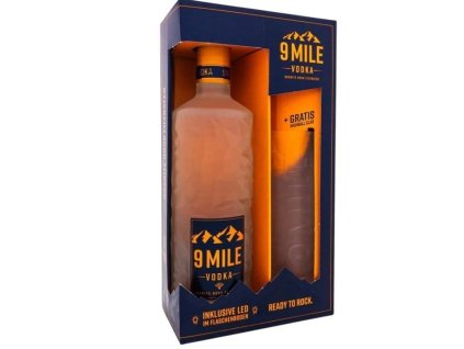 9 Mile Vodka, GLASS SET 37,5% 0,7l