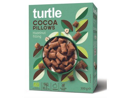 TURTLE Cocoa Pillows with Hazelnut Bio Gluten Free 300g