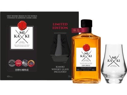 Kamiki Whisky s pohárom 48% 0,5l