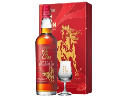 Kavalan Triple Sherry + Pohár 40% 0,7l