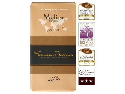 Čokoláda Francois Pralus Mélissa 45%, 100g