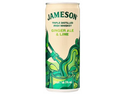 Jameson Ginger Ale & Lime 5% 0,25l Plech x6