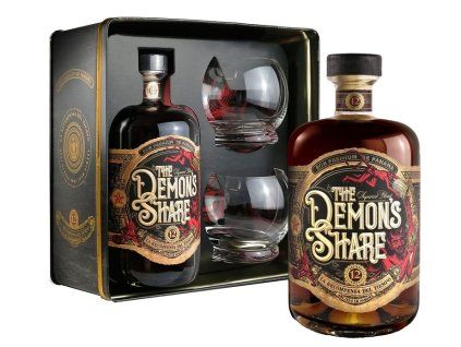 The Demon's Share Rum 12 Y.O. Glass set