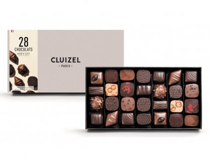 4636 michel cluizel bonboniera chocolats noir a lait 28 cokobanka 768