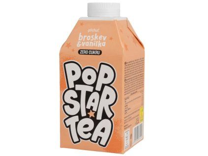 POPSTAR Tea ZERO broskyňa & vanilka 0,5l by Calin