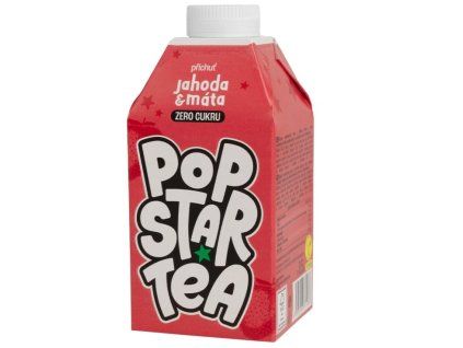 POPSTAR Tea ZERO Jahoda mäta 0,5l by Calin
