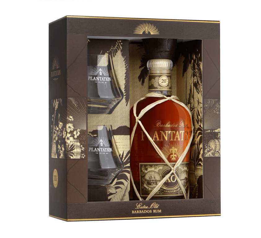 Plantation XO 20th Anniversary, 0,7l s 2 pohármi