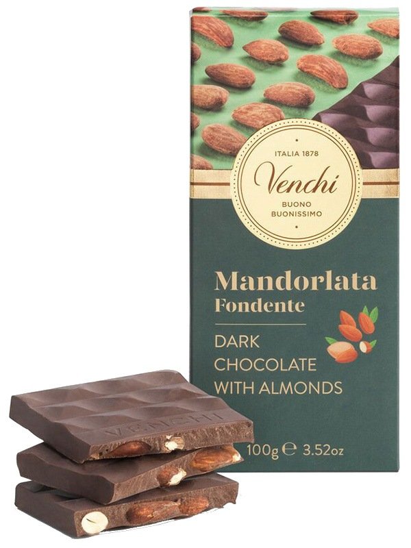 Mandorlata Horká čokoláda s praženými mandľami 100 g
