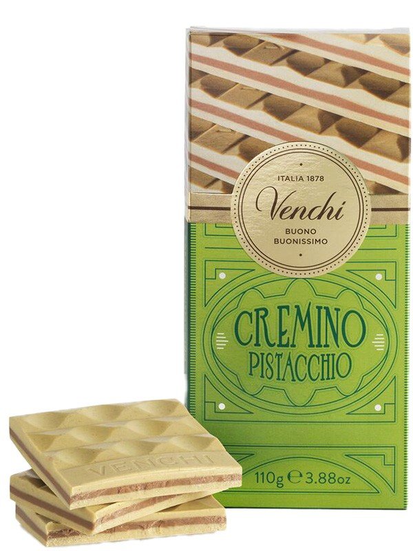 VENCHI Cremino Pistacchio Mliečno-biela čokoláda s pistáciovou pastou110g