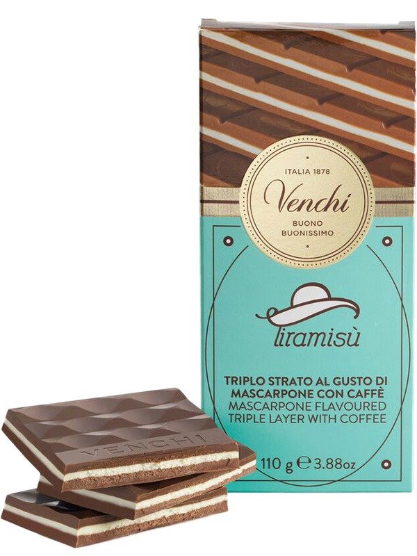 VENCHI Tiramisu Horká čokoláda, kávová pasta a mascarpone príchuť 110g