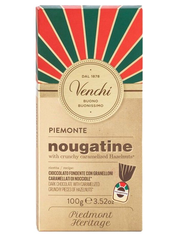 VENCHI Nougatine Horká čokoláda s karamelizovanými lieskovcami 100g