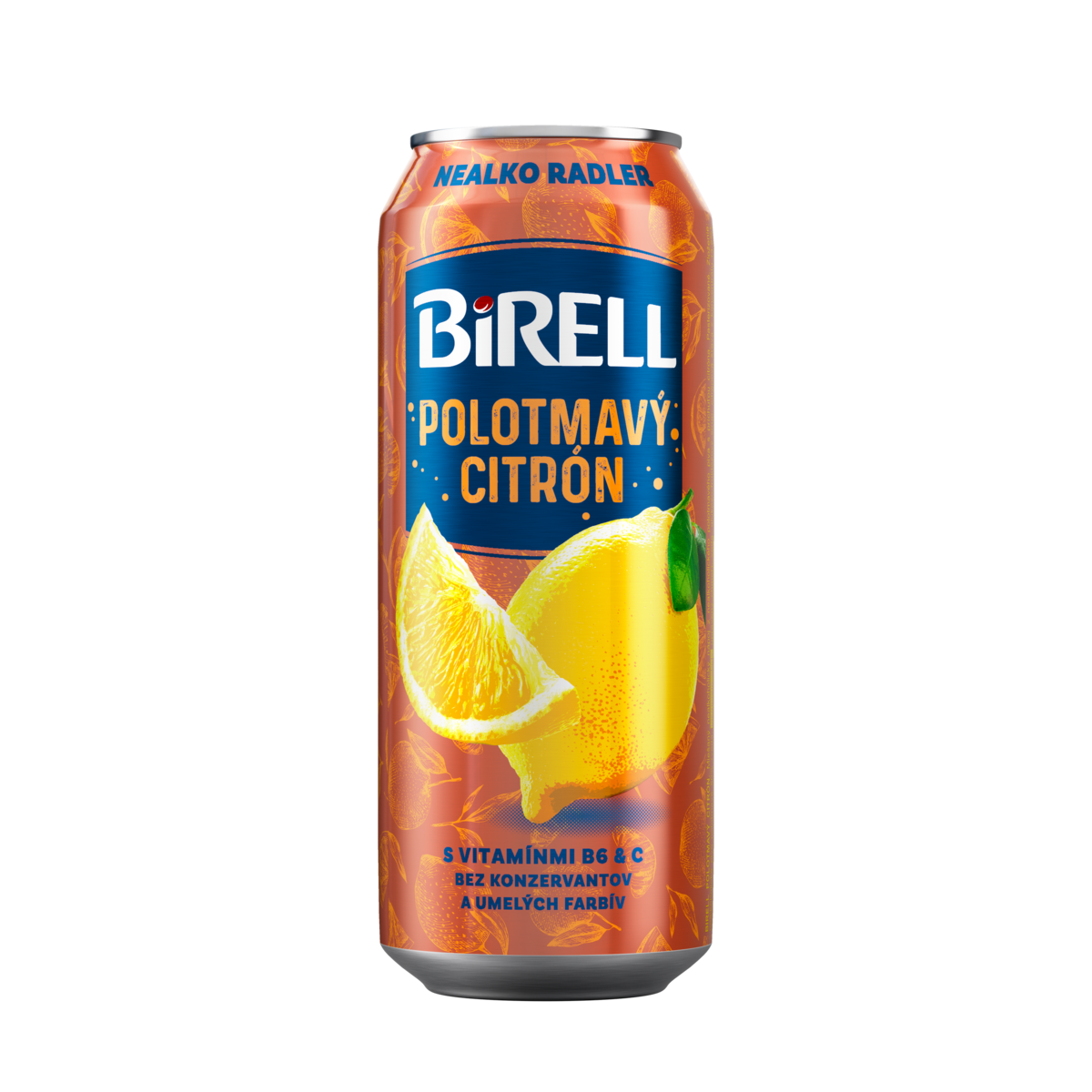 Birell Radler nealkoholický polotmavý citrón 500 ml