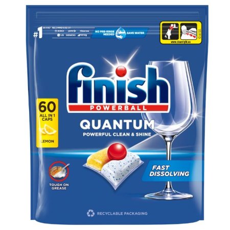 Finish Quantum All in 1 Lemon tablety do umývačky 60ks