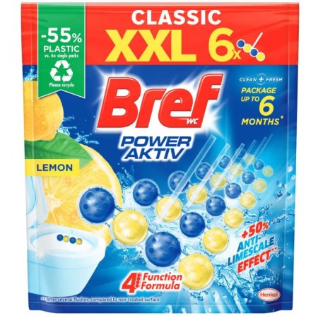 Bref Power Aktiv WC blok Lemon 6x50g