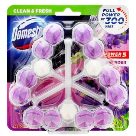 Domestos Power 5 Lavender tuhý WC blok 3x55g