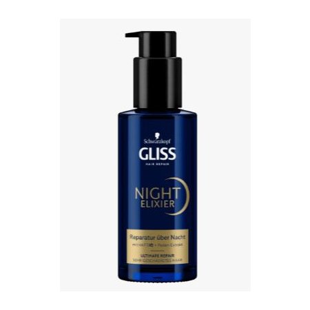 Schwarzkopf Gliss Kur (Glisskur) Ultimate Repair Night Elixier s pumpou 100ml