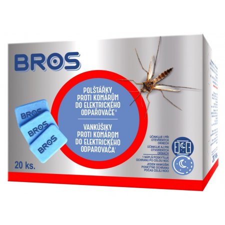 Bros vankúšiky proti komárom NN do elektrického odparovača 20ks